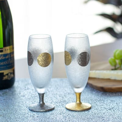 【超特価】 ペアセット 日月 和モダン ワイングラス 日本製 化粧箱入 210ml ワイングラス