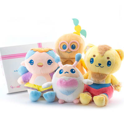 みもも＆ルチータ＆やころ＆あーぷん ぬいぐるみ＋ドキドキHAPPYBOX電報 | 電報なら「ハート電報」