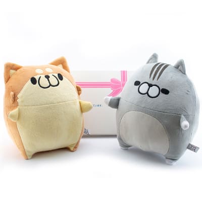 ボンレス犬＆ボンレス猫 ぬいぐるみ＋ドキドキHAPPYBOX電報 | 電報なら