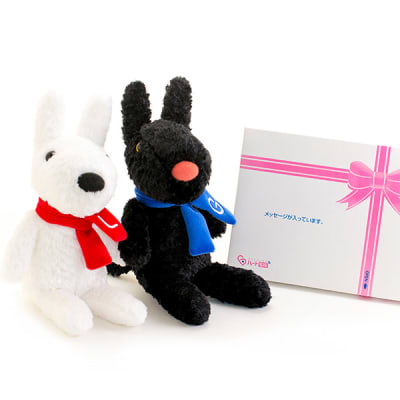 ぬいぐるみ リサとガスパール リサとガスパール ふわふわぬいぐるみ電報 | 電報なら「ハート電報」