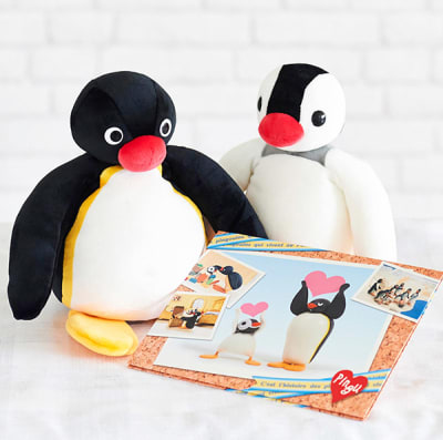 ピングー&ピンガ ぬいぐるみ+ピングー電報Photograph | 電報なら ピングー&ピンガ ぬいぐるみ+ピングー電報Photograph | 電報なら