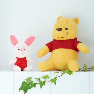 ディズニー】Winnie the Poohプーさん&ピグレットぬいぐるみ+ ディズニー】Winnie the Poohプーさん&ピグレットぬいぐるみ+