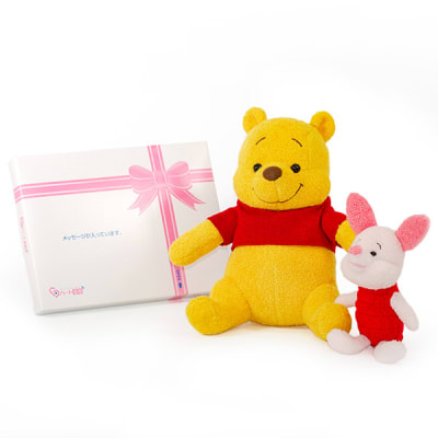 ディズニー】Winnie the Poohプーさん&ピグレットぬいぐるみ+ ディズニー】Winnie the Poohプーさん&ピグレットぬいぐるみ+