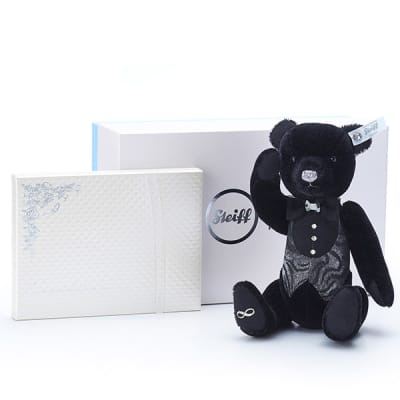 シュタイフ ブライドグルーム テディベア＋キラキラHAPPYBOX電報