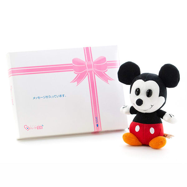 ディズニー レトロンズ ミッキー ぬいぐるみ ドキドキhappybox電報 電報なら ハート電報