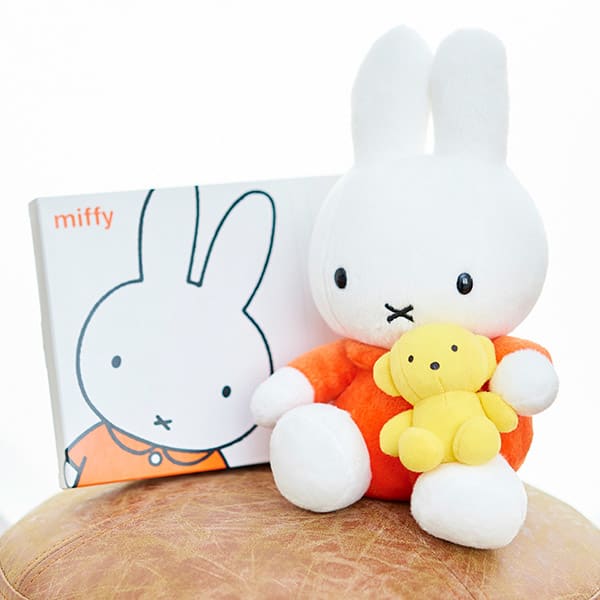 くまちゃん抱きミッフィー ぬいぐるみ＋ミッフィー HAPPYBOX電報 | 電報なら「ハート電報」